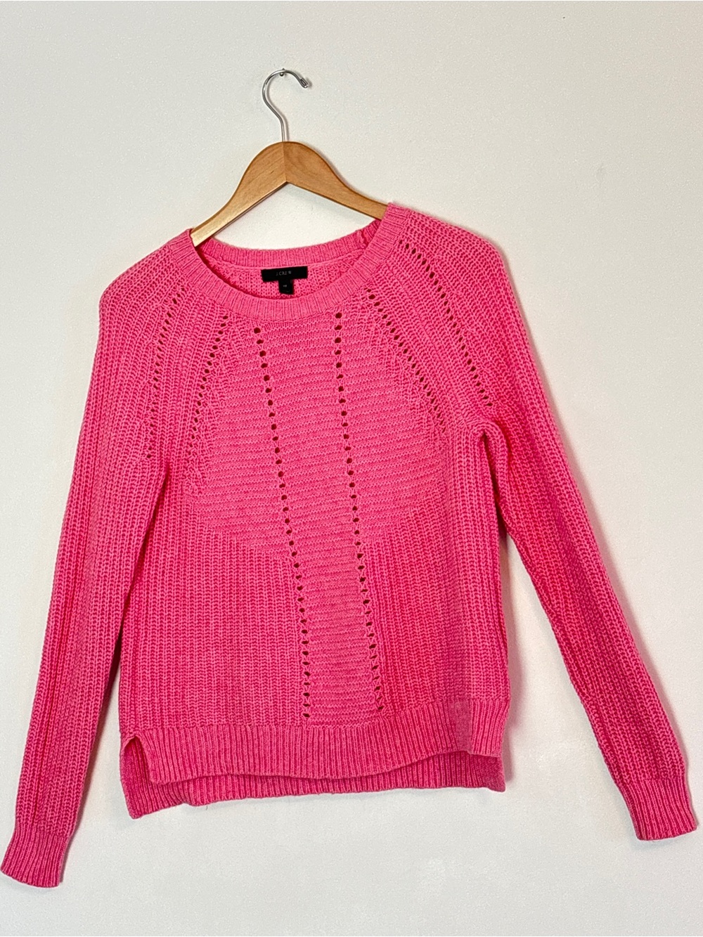 J. Crew Women’s Pink Crewneck Sweater Size XS Classic Wool Cotton